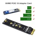 PCIE to M2 Adapter NVMe SSD M2 PCIE X1 Raiser PCI Express Connector Supports 2242 2260 2280 M.2 SSD Full Speed. 