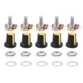 5pcs 10K OHM 3 Terminal Linear Taper Rotary Audio B Type Potentiometer. 