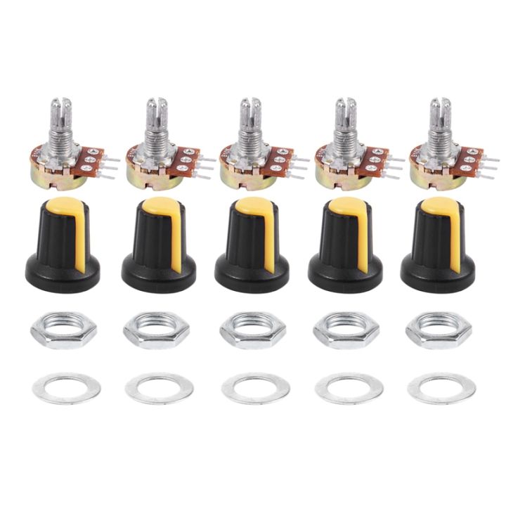 5pcs%2010K%20OHM%203%20Terminal%20Linear%20Taper%20Rotary%20Audio%20B%20Type%20Potentiometer%20-%20Image%208