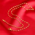 Philippines Ready Stock Pure Ang 18k Saudi Gold Pawnable Necklace for Women 1.1mm Lip Fine Chain Genuine Gold Chain Jewelry 18 Inches. 
