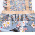 Apron Kitchen Sleeveless Oil Resistant Cute Korean Edition Home Cooking Apron Small Fragmented Flower Apron Household Cover Up. 
