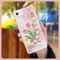 Anti-knock imitation leather Phone Case For iphone 7/8/iphone SE 2020/SE2 pearl bracelet soft case Skin-friendly feel. 