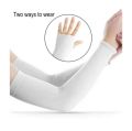 AQUA X Arm Sleeves Sun Protective Skin UV Cut - Let's Silim Cool Wristless Black & Grey. 