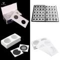 Lot de 50pcs Cardboard Storage Holder - 12 sizes, White UK 26.5mm. 