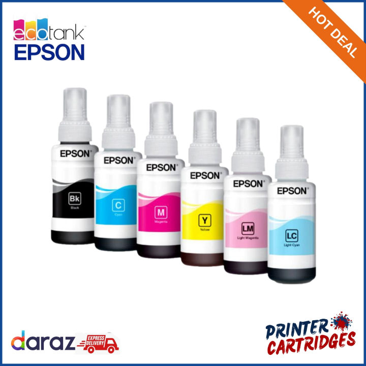 Epson 673 Black/Cyan/Light Cyan/Light Magenta/Magenta/Yellow Original Ink Bottle (PC687A, PC688A, PC689A, PC690A, PC691A, PC692A) | Printer Cartridges.lk | Best Price in Sri Lanka