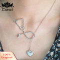 Stethoscope Necklace Stethoscope Shaped Alloy Heartbeat Pendant. 