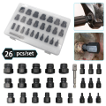 26Pcs Screw Bolt Extractor Drill Bit Set Disassemble Screws Bolt Stripped Broken Remover Tools. 