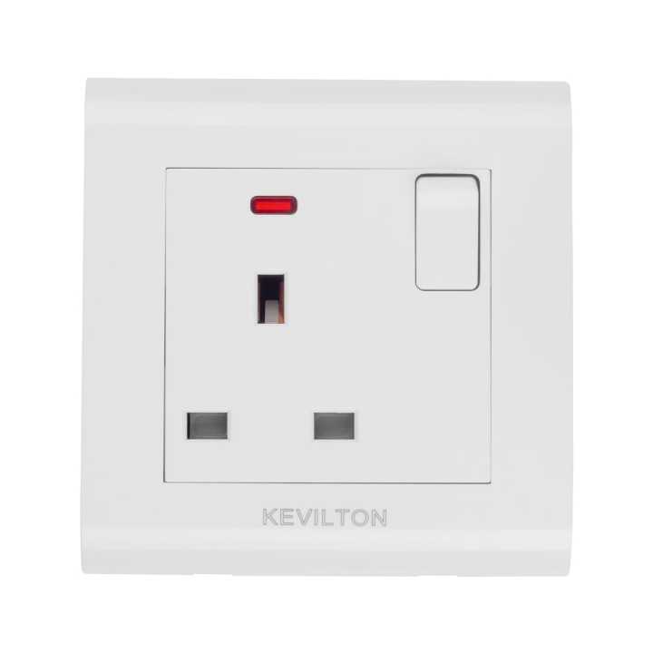 Modular White 13 Amp Socket Outlet with Neon