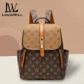 LouisWill Backpack Women Shoulder Bag Large Capacity Backpack Waterproof PVC Backpack Lightweight Laptop Backpack Fashion Backpack School Bag Vintage Printed Bags for Girls Teens Women’s. 
