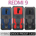 Shopila Hybrid iCrystal Redmi 9 Black Super Protective iCrystal Shockproof Back Cover Rubber + Plastic Anti Shock Case with Holder and Stand for iCrystal Redmi 9 Black. 