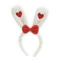 Bow Tie Cartoon Plush Rabbit Headband Soft Rabbit Ears Love Heart Love Heart Hair Hoop Cartoon Plush Cosplay Hair Band for Cosplay Parties Costume Parties Dress-Up Events Anime Conventions Children'S. 