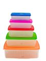 Plastic Food Container 5 Pcs Set / Lunch Box / Tiffin Box / Dubba Set Good Quality Transparent Type Storage Boxes. 