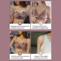 Muses Mall High Quality Bra Gathered Bra Wireless Anti-snagging See-through Mesh Padded Push-up Back Closure Daily Wear Sport Bra. 