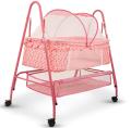 Baybee Arise Baby Swing Cradle for Baby with Mosquito Net, Palna Jhula for Baby | New Born Baby Cradle with Swing Baby Bedding | Baby Sleep Swing Cradle for 0 to 12 Month Boys Girls (Pink). 