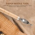 1pc Wood Handle Overneedle Wheel needle Spacing Perforating Tool. 