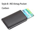 Rfid Credit Card Holder for Apple AirTag Wallet Small Men Leather Card Wallet Slim Anti Protect Purse with Organizer Money Clips. 