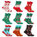 Adult Christmas Socks Cartoon Holiday Socks Christmas Socks Santa Claus Socks Novelty Holiday Socks. 