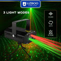 UZBOO RGB Laser Stage Lights 32 Pattern Party Projector Lights DJ Disco Sound Activated Strobe Lights RGB LED Laser Projector For Birthday Wedding KTV Bar Concert USB Plug. 