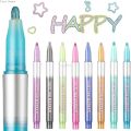 8 Color Pen Highlighter Double Line Outline Art Pen Marker Pens Diary Poster Card DIY Painting Writing. 