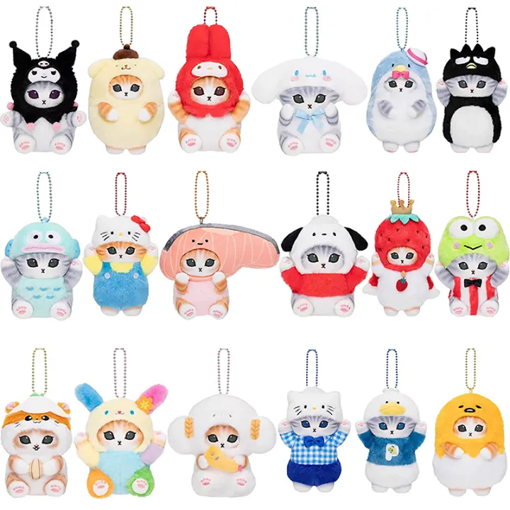 11CM%20Kawaii%20Mofusand%20Cross-Dressing%20Sanrio%20Hello%20Kitty%20Kuromi%20Hanyodon%20Plush%20Keychain%20Pendant%20Anime%20Plush%20Doll%20Backpack%20Pendant%20SUNM%20-%20Image%203