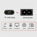 2X Universal Power Cable 1.5M 2-Hole Charging Cable 8-Character Tail for LED LCD TV Printer Power Cord EU Plug. 