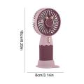 Mini Wireless Electric Fan for Office Home USB Rechargeable Portable Fan Summer Handheld Cooling Fan with Mobile Phone Holder. 