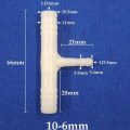 500~5pcs 5~18mm Pe Plastic Reducing Tee Connectors Aquarium Fish Water Hose Joint Aquaculture Aeration Connector. 