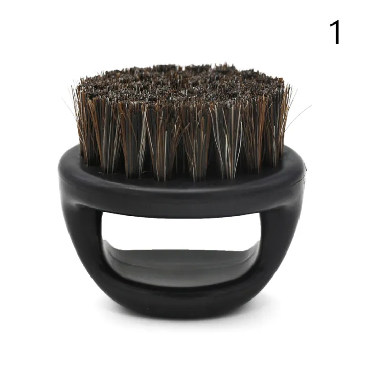Men's Beard Ring Brush Design Horse Bristle Men Shaving Brush Portable Barber Beard Brushes Salon Face Cleaning Razor Brush