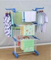 3 Layer Cloth Rack Hanger paint coated Steel Floor Cloth Dryer Stand indoor outdoor. 