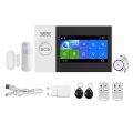 PGST PG107 Tuya Alarm System 4.3 inch Screen WIFI GSM GPRS Burglar Home Security With PIR Motion Sensor Fire Smoke Detector. 