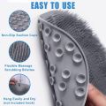 Foot Scrubber for Shower 25 x 30 CM, Silica Gel Shower Foot Scrubber, Shower Foot Scrubber Mat with Non-Slip Suction Cups, for Improve Circulation and Relieve Tired. 