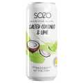 Sozo Salted Coconut Lime Soda 250ml Can. 