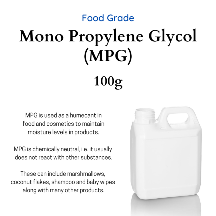 Mono Propylene Glycol MPG Food Grade 100g