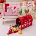 Valentine's Day Mailbox Toy Container for Chocolate Pastry. 