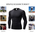 Mens Compression Shirt Long Sleeve Workout Undershirts for Men Running Basketball Athletic Base Layer Top Slimming Tights. 