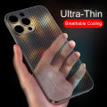 Lenuo Heat Dissipation Breathable Cooling Case For iPhone 13 Pro Max Back Cover PP Plain Color Coque Capinha. 