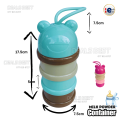 Baby Milk Powder Container 3 Layer BPA Free 3 Separate Layers Storage for Different Items Portable Baby Food & Milk Powder Container. 