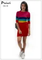 Privi Fashion Colour Block Tshirt Dress for Women. 