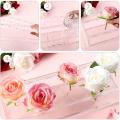 Clear Rectangular Acrylic Vase 18 Holes, 17.72 Inch Rectangular Flower Box for Wedding Table Centerpieces, New Modern Table Flower Arrangement Decoration Vase, Home and Wedding Decor, Floral Decoration Vase Festival Wedding Flower Arrangement Vase. 