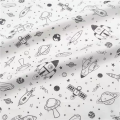 160cm*50cm Spacecraft Rocket Cotton Fabric Diy Bedding Apparel Dress Patchwork Fabric Kids Handwork Cloth Cotton Cloth. 