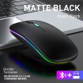 Bluetooth Wireless Mouse With USB, Bt5.2 Rechargeable RGB Mouse For Laptop, PC, MacBook, 2.4GHz, Silent Mouse Office Mouse Computer Accessories. 