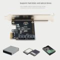 PCIE to SATA Card PCI-E Adapter Converter PCI Express to SATA3.0 Converter 2-Port SATA III 6G Expansion Controller Card Adapter. 