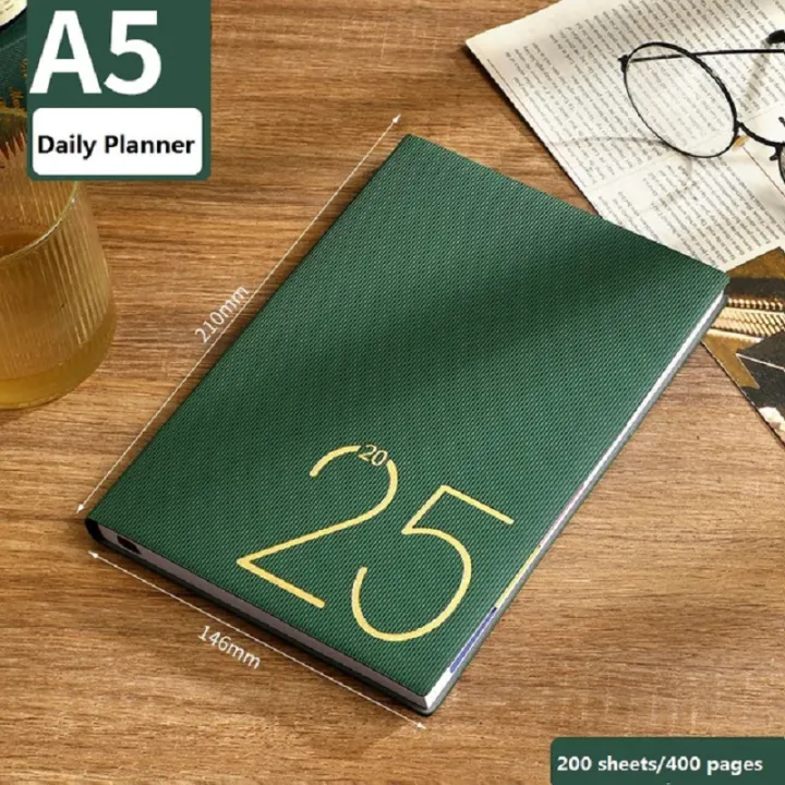 2025%20Edition%20Planner%20High%20Quality%20PU%20Cover%20One%20Page%20Per%20Day%20Notebook%20A5%20Size%20365%20Days%20Agenda%20for%20Work%20Office%20Professional%20-%20Image%209