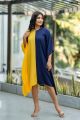 Galleria Factory Double Shade Poncho Style Kaftan Tops ( Yellow Blue ). 