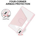 Transparent rotating protective case for Infinix Xpad 20 11 inch Tecno MegaPad SE 11'' with pen slot bracket shell clear flip cover holder. 