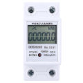 Single Phase Energy Meter LCD display white Din-rail. 