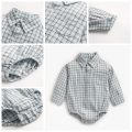 Cotton Baby Boys Bodysuits Plaid Fashion Infant Clothes Newborn Baby Long Sleeve Jumpsuits Casual. 