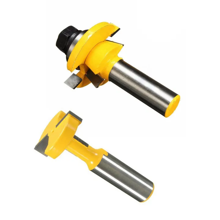 3 Pcs Accessories: 1 Pcs 1/2 Inch Shank Router Bit T-Slot and T-Track Slotting Tenon Cutter Tool & 2Pcs Rail Router Bit 1/2 Inch Shank Shaker Woodworking Chisel Cutter