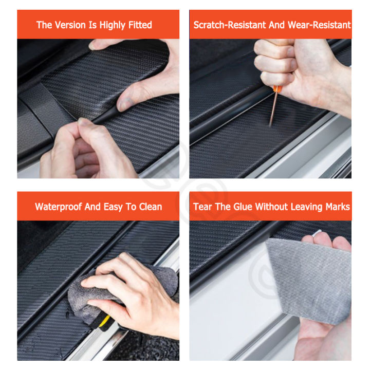 Sieece%20For%20Mitsubishi%20Xpander%204PCS%20Car%20Door%20Sill%20Protector%20Auto%20Carbon%20Fiber%20Threshold%20Strips%20Sticker%20Anti%20Scratch%20Car%20Sticker%20Car%20Accessories%20Exterior%20-%20Image%207