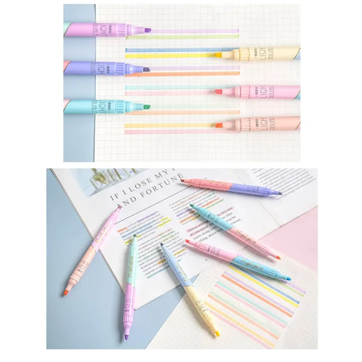 %E3%80%90The%20Quiet%20Page%E3%80%916pcs%20Light%20Highlighter%20Pens%20Set%203mm%20Dual%20Ended%20Double%20Color%20Marker%20Liner%20Drawing%20Pen%20Paint%20Art%20Office%20School%20Supplies%20A6477%20-%20Image%205
